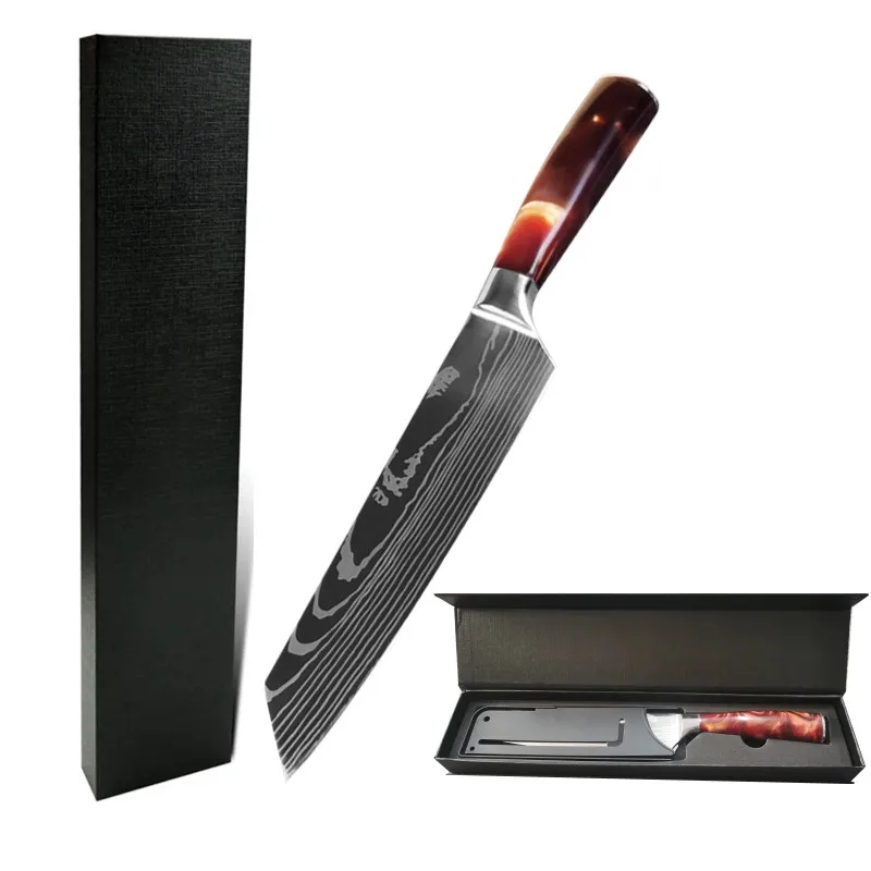 

amazon household commercial multi-function cutting japanese extremely sharp Kiritsuke carving kitchen knife with gift box