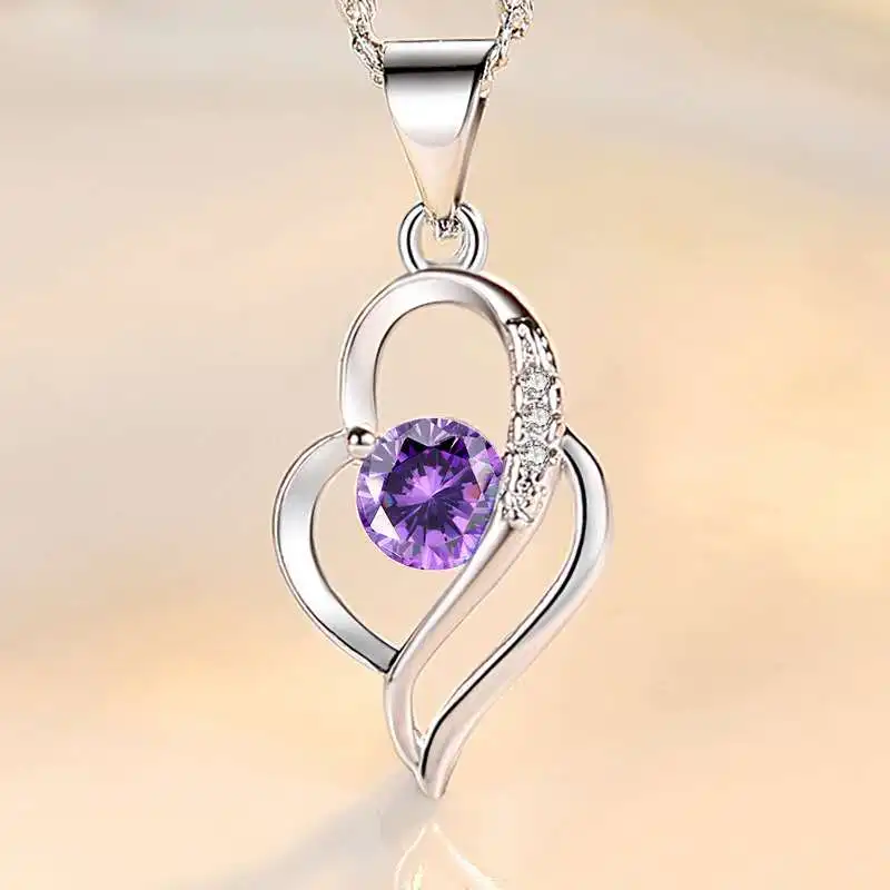 

Wholesale quality fantasy crystal charm pendant, heart palm necklace amethyst pendant, Purple white blue