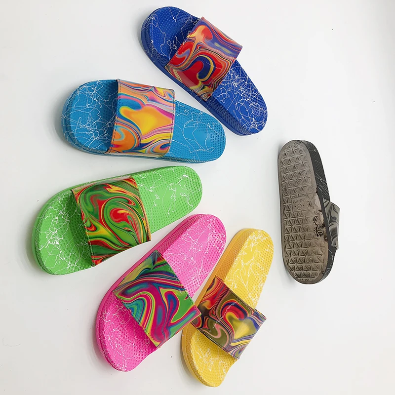 

slide sandal custom 2021 Summer Women Sandals Shoes Slip-on Ladies Flat Beach Outdoor Holiday Slides jelly sandals shoes