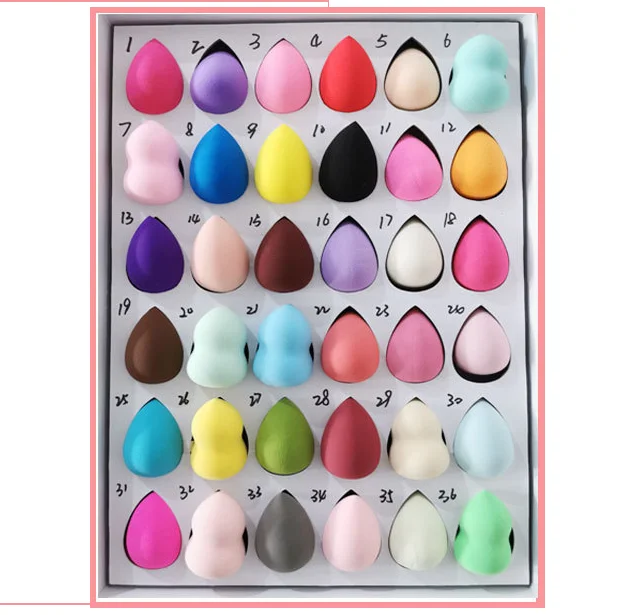 

Sponge Puff Set Makeup sponge Cosmetic Blender Pink Bag Custom Heart Diamond Oem Customized Pvc Box makeup sponge set, Multiple colors