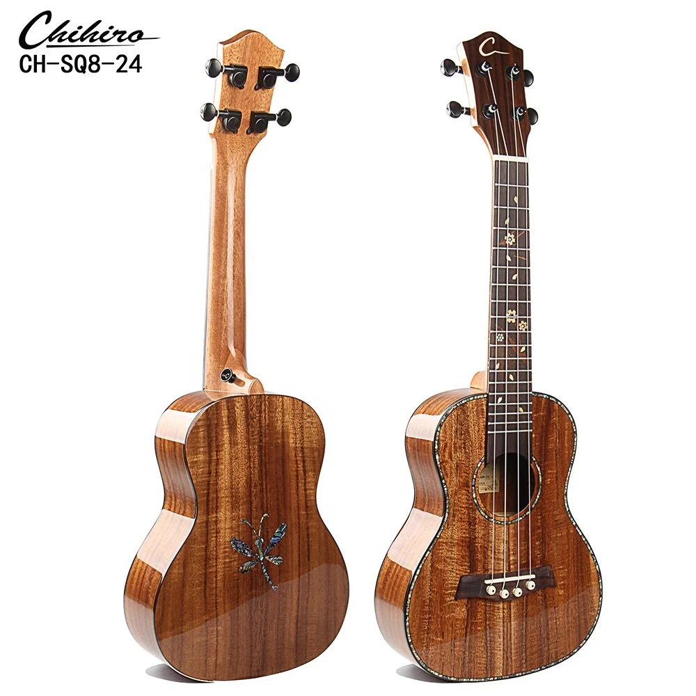 

CH-SQ8-24 High Quality Chihiro 24 Inch Acoustic Ukulele Musical Instruments Professional Acacia Ukulele