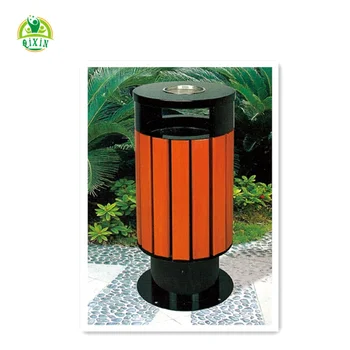 Design Garden Wood Dustbin Decorative Trash Cans Wooden Trash