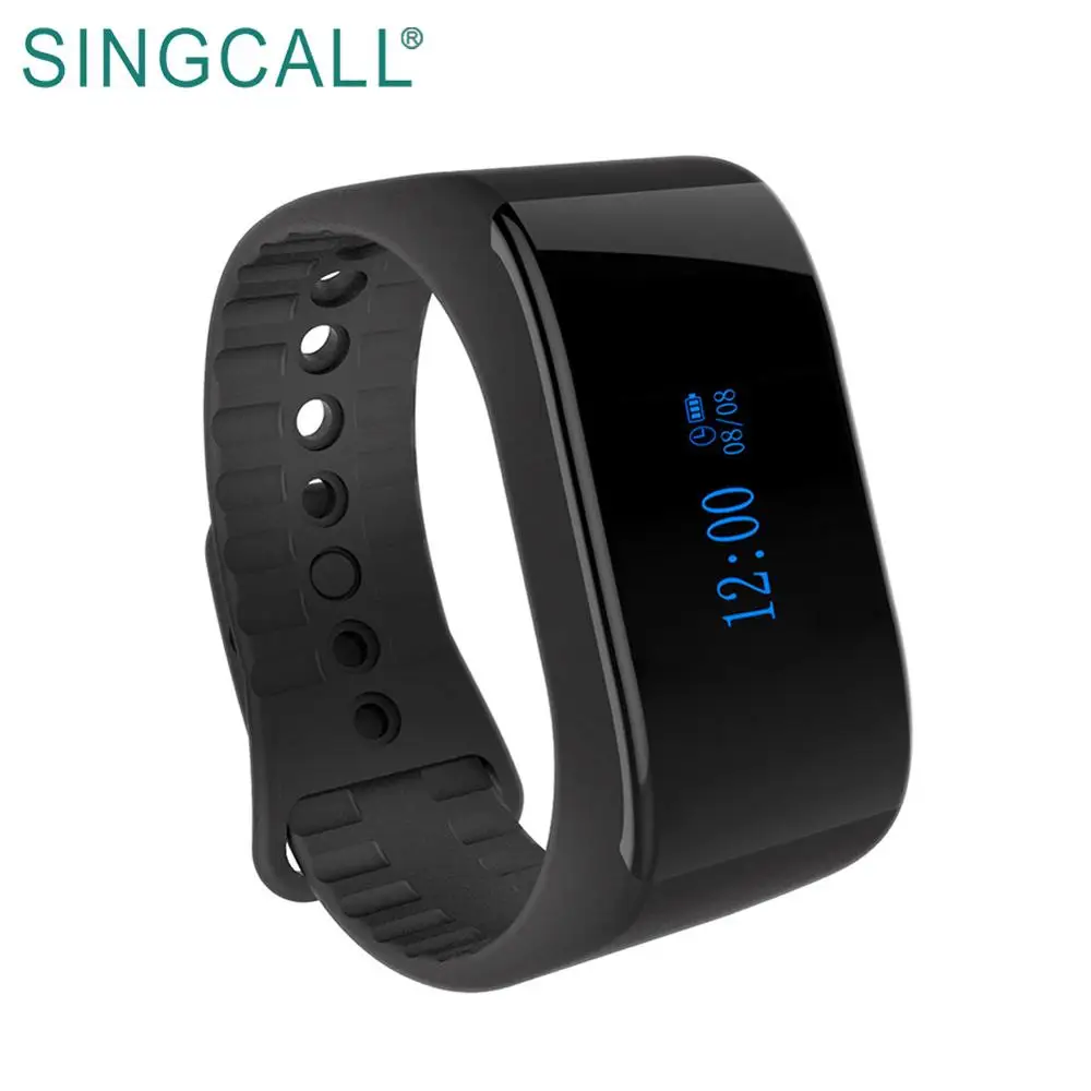 

SINGCALL APE6900 wrist vibrate wireless call watch, Black