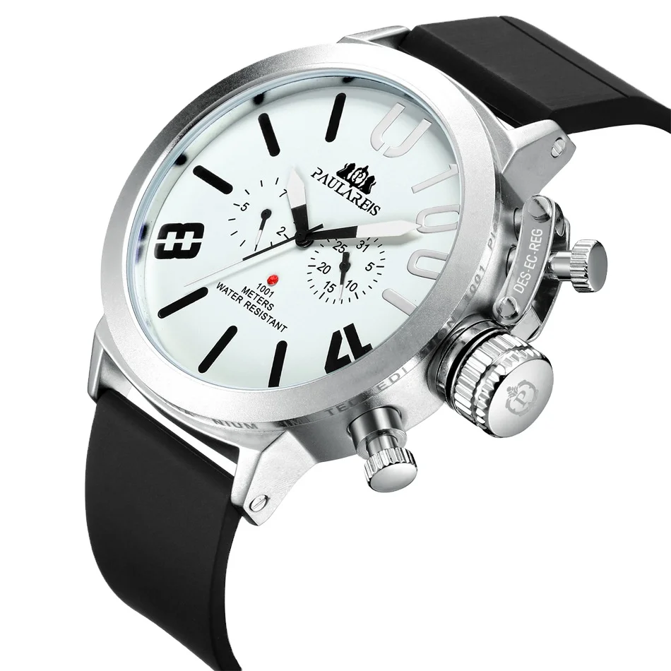 

2021 new paulareis 12color full automatic mechanical multifunctional ubber belt large men's Watch