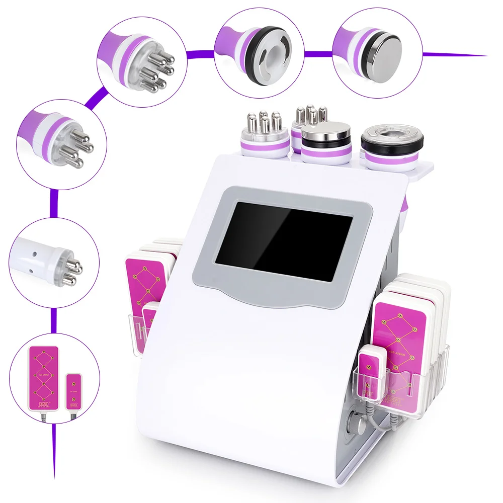 

Immediate effect ultrasonic 6-1 cavitation slimming machine/lipo laser beauty salon equipment