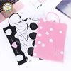 JHYL354 RDT Korean Girl Student Cartoon Dots Strips Portable Oxford Zipper A4 Contract Documents File Folder Bags with Handle