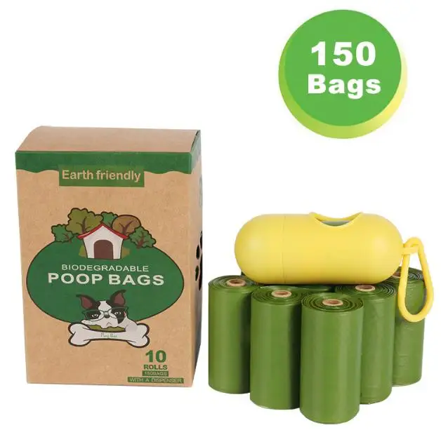 

Garden Compostable Black Pet Biodegradable Dog Poop Waste Bag With Dispenser