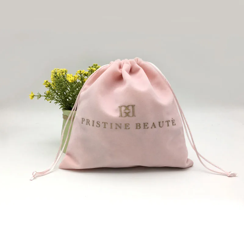 Buy Wholesale China Luxury Gift Pink Velvet Drawstring Bracelet Jewelry  Packaging Perfume Pouch Bag & Custom Velvet Perfume Bag at USD 0.26