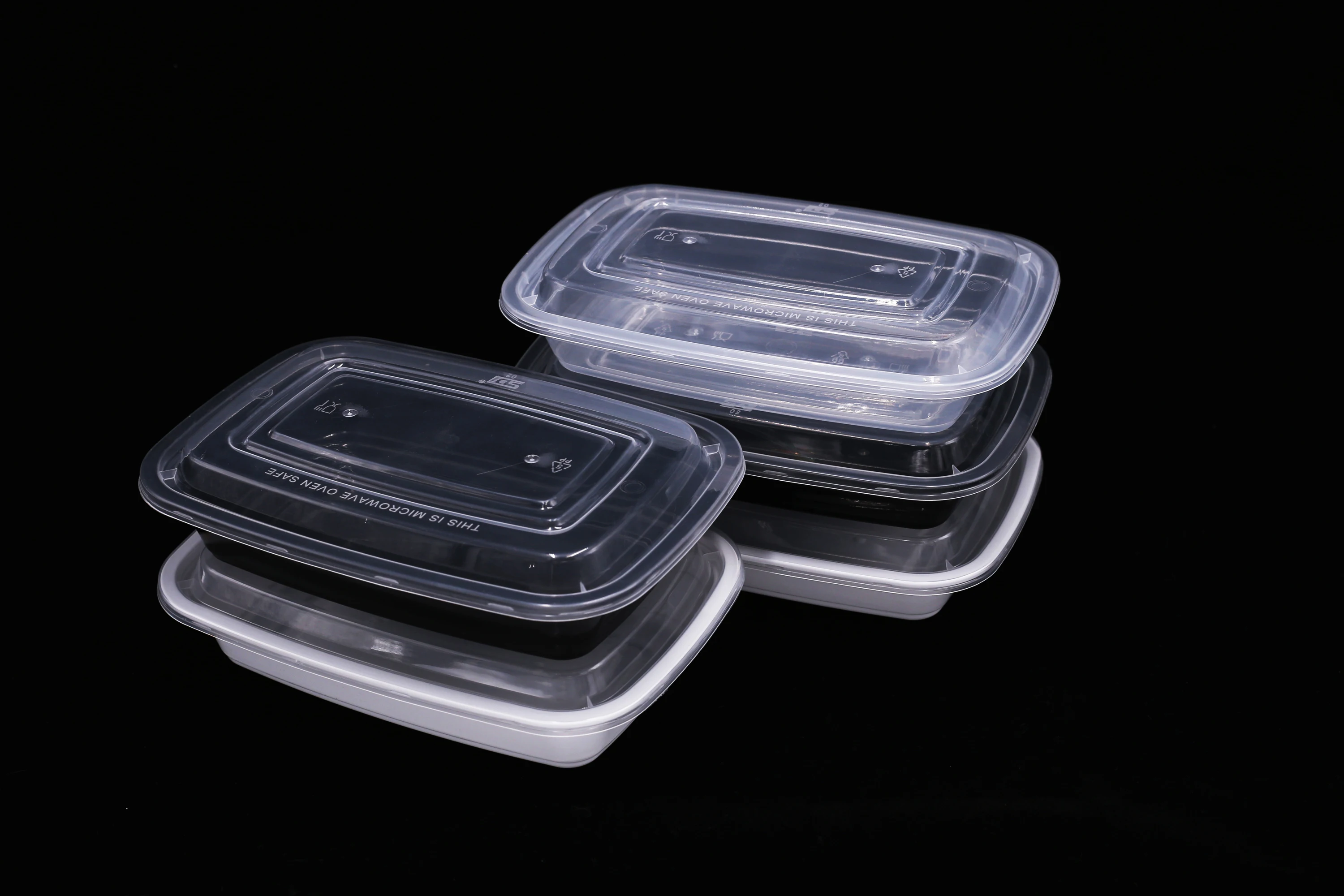 Food Grade Pp Plastic Material Lunch Box Microwavable And Freezable Food Storage Take Away