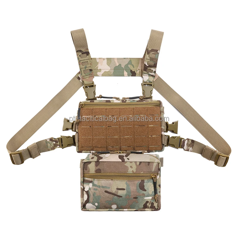 

Waterproof Military Vest Bags Outdoor Running Protective Equipment Assault Vest Pack Camo Molle Lightweight Tactical Chest Bag, Customized color