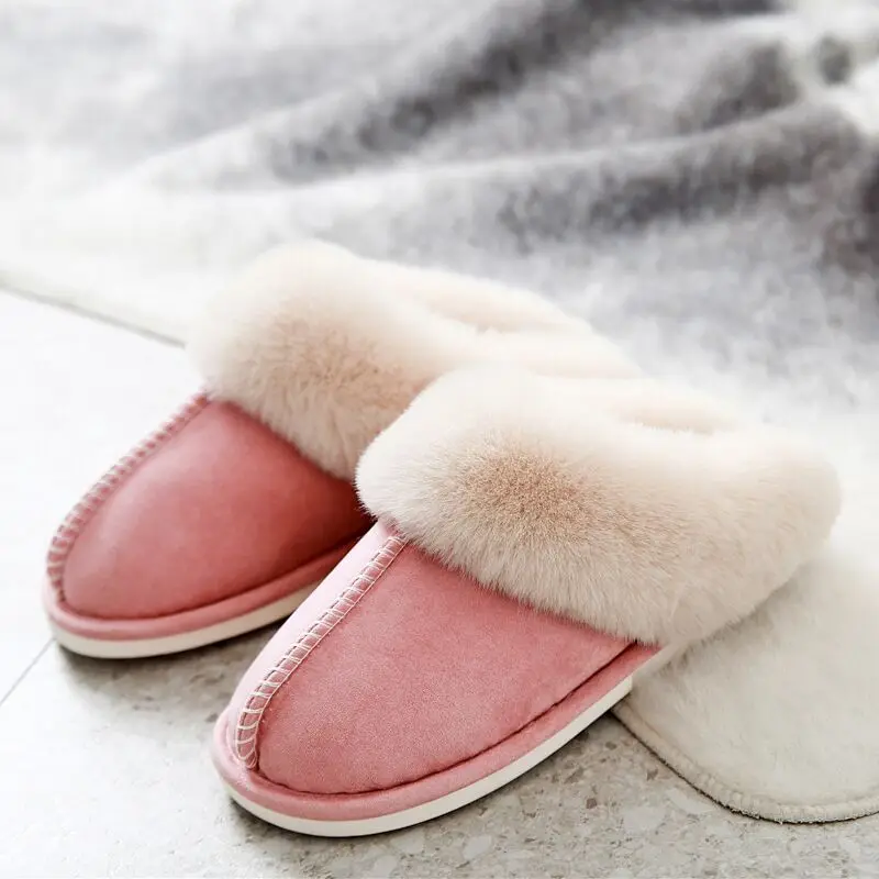 

Plush Warm Home Lightweight Soft Comfortable Winter Shoes Chappals India Women's Cotton Slippers