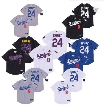 

Newest Embroidered LA #8/#24 Bryant KB Baseball Jerseys, Custom color