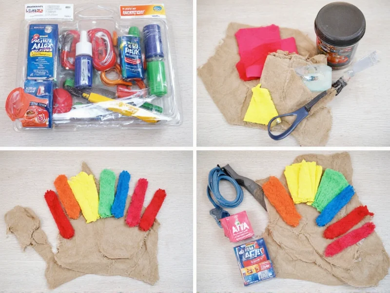 DIY craft kit made from recycled materials