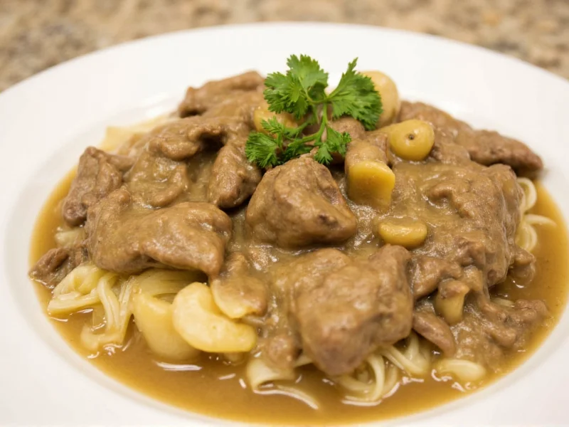 Beef Stroganoff with Cream Mushroom Soup Recipe