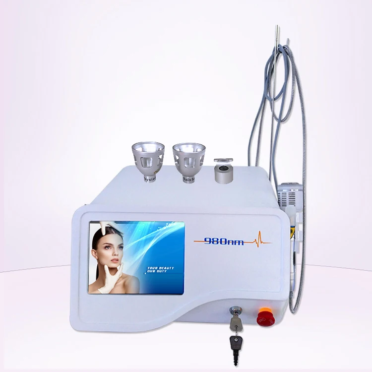 

Portable 40W 980nm Diode Laser Vascular Spider Vein Treatment Nails Fungus Removal Machine for Skin Rejuvenation, White, blue, black