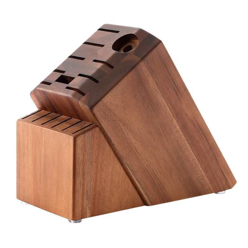 

16 holes Multi-slots Acacia Wood Kitchen Knife Block / knife stand Holder for kitchen accessories