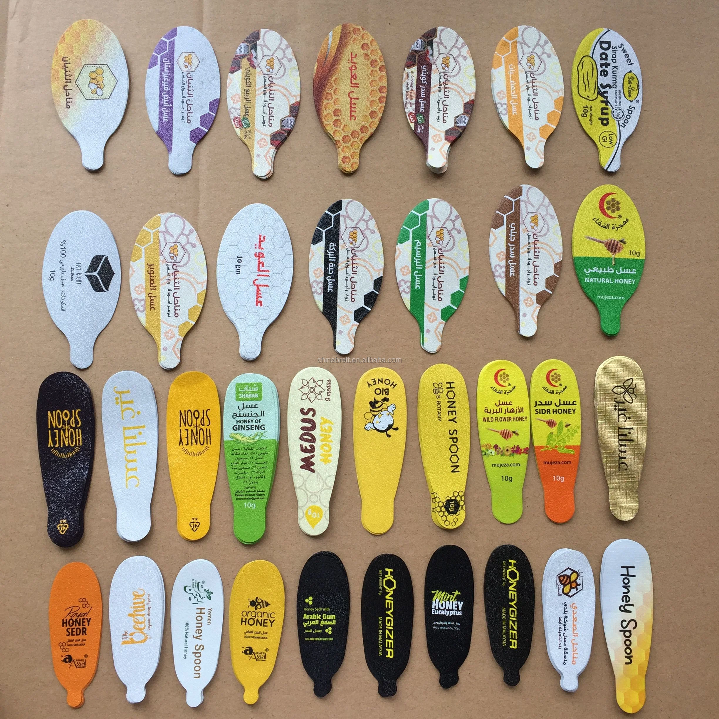 Food Grade Aluminum Heat Sealing Foil Film Foil Seal For Plastic Honey Spoon