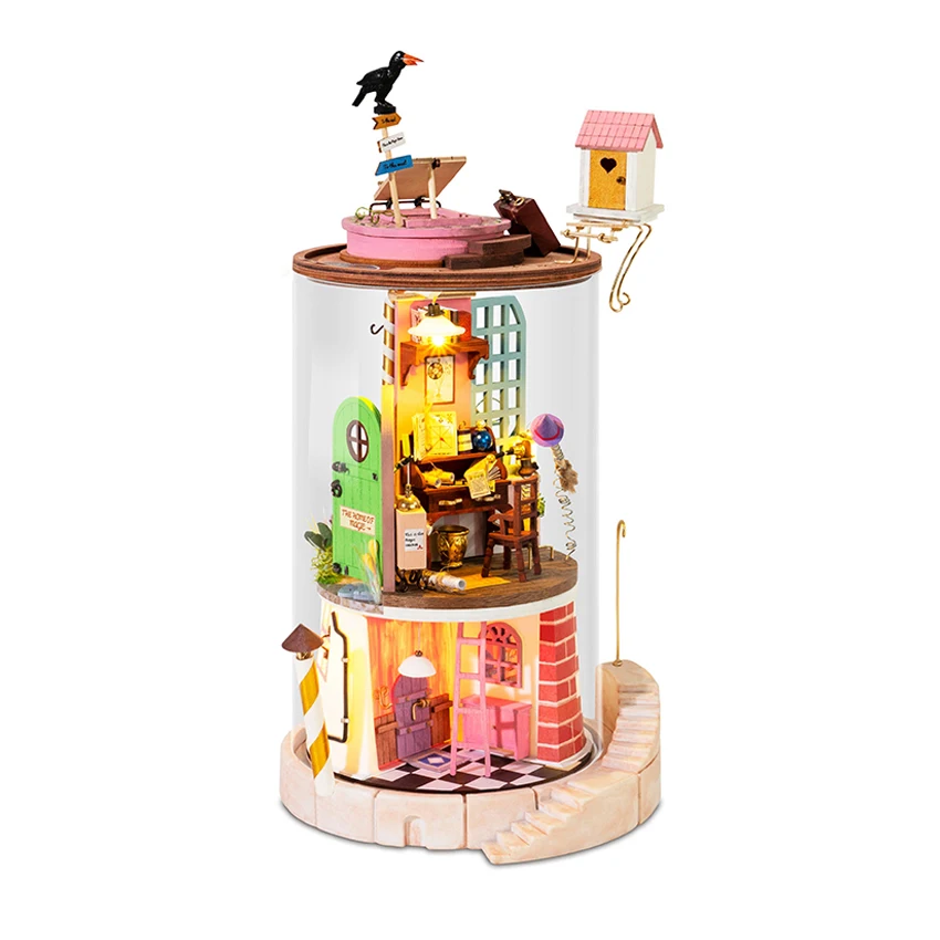 

Robotime Rolife 2022 Hot Selling Gift Set DS003 Secluded Neighbour DIY Miniatures Dolls House for Dropshipping