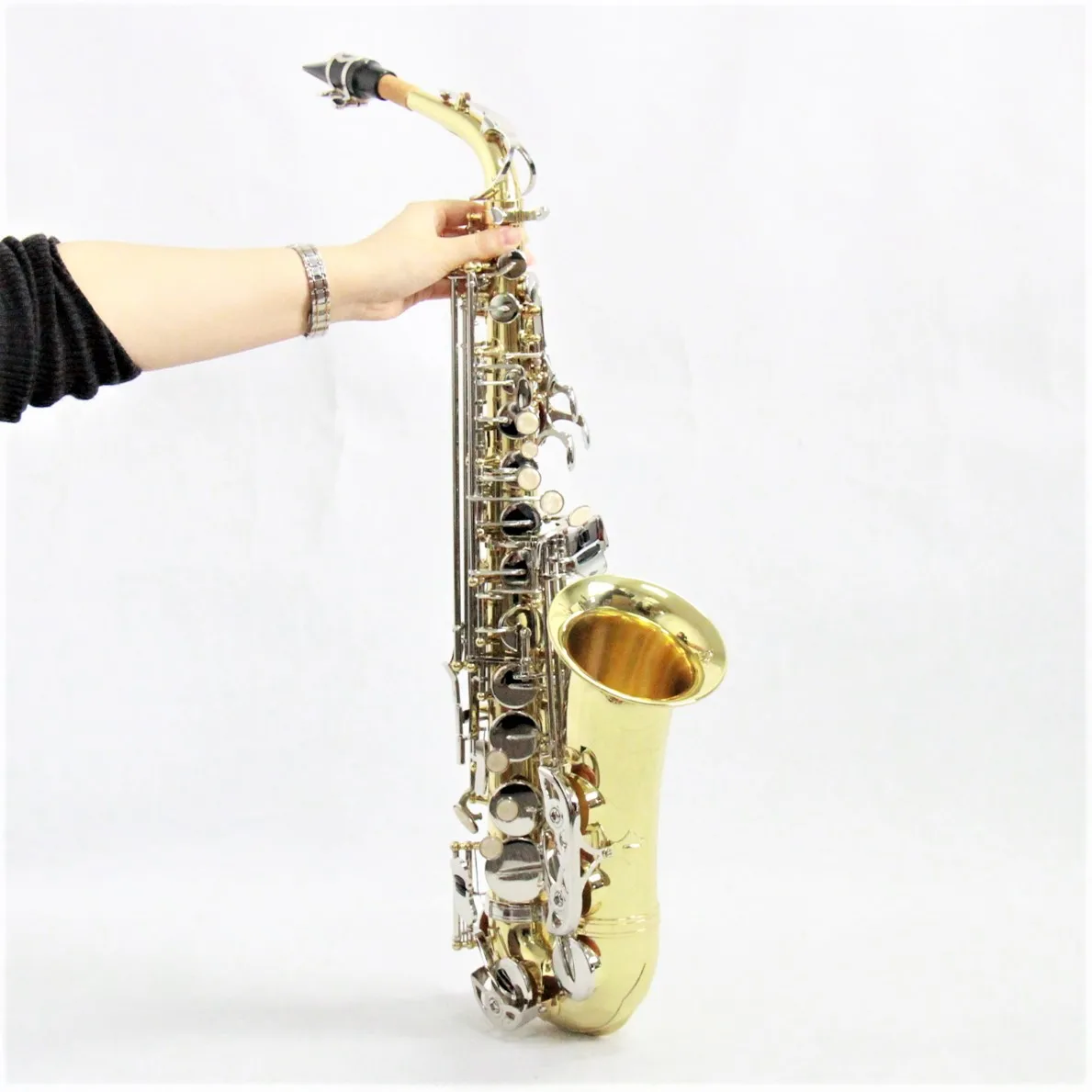 

saxophone alto woodwind instrument saxophone alto professional, Gold&silver