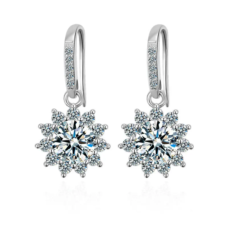 

VANA Wholesale VVS Diamond Earring 925 Silver Silver Rhodium Plated 18K Gold Moissanite Tennis Chain Hoop Stud Earrings