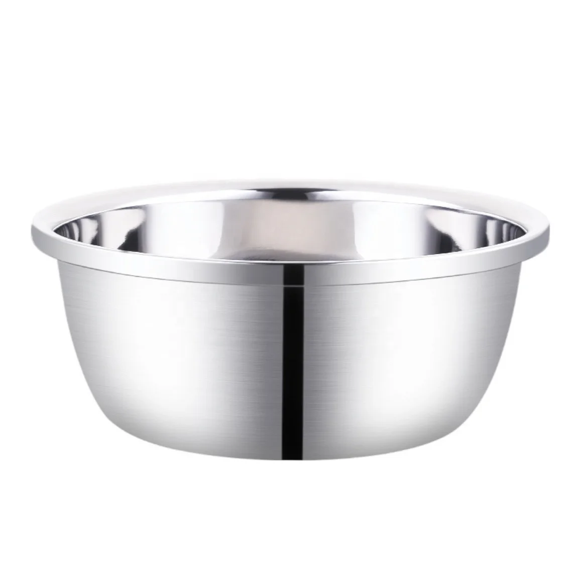 

MD Bowl Stainless Metal Mixing Bowls Set 12 sizes for Salad Fruit Washing, Silver
