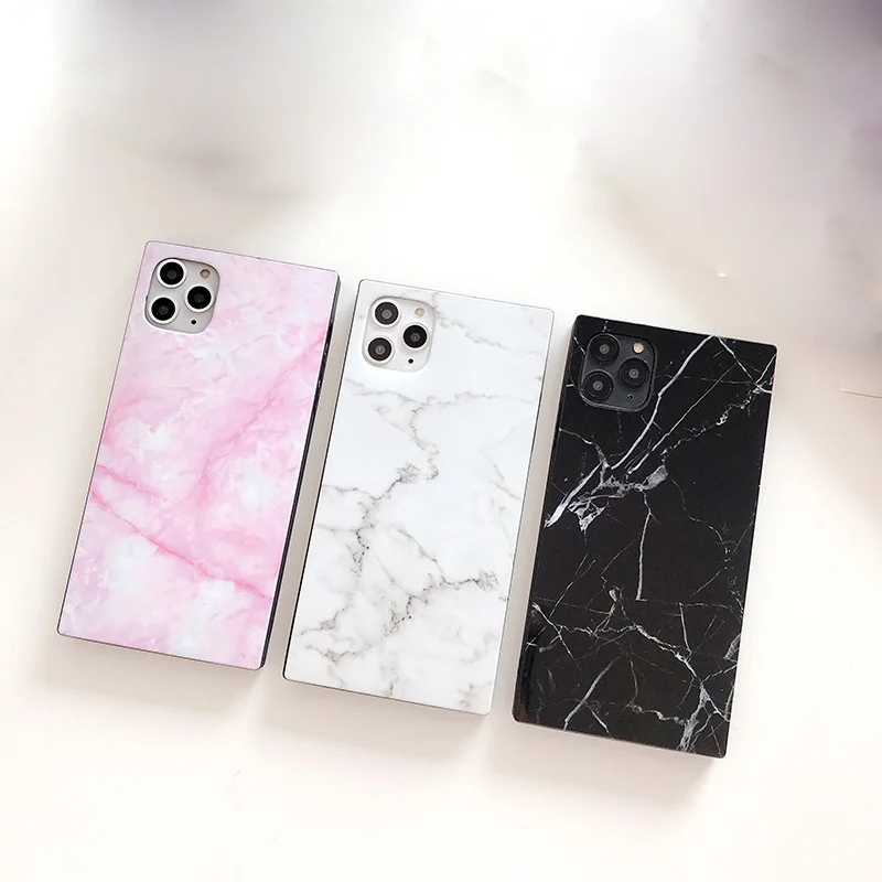 

Luxury Soft Fashion Marble Square Phone Cases For iphone 11, Colorful