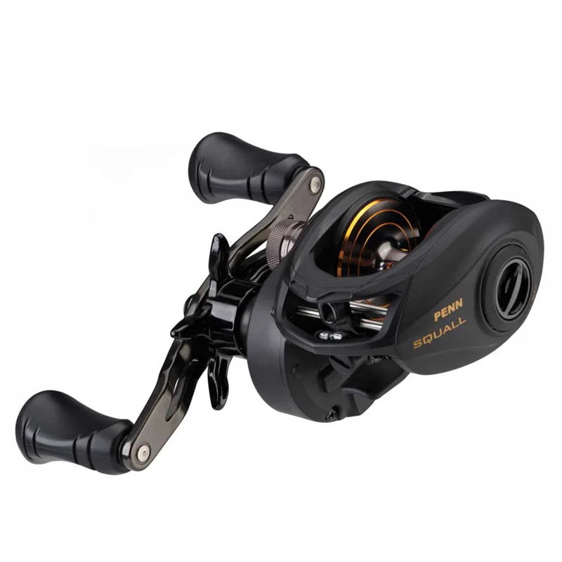 

2021 PENN SQUALL Baitcast Fishing Reels 5+1 Full Metal Body Machined Brass Gears reel fishing 9.2/7.3/6.6 Ratio