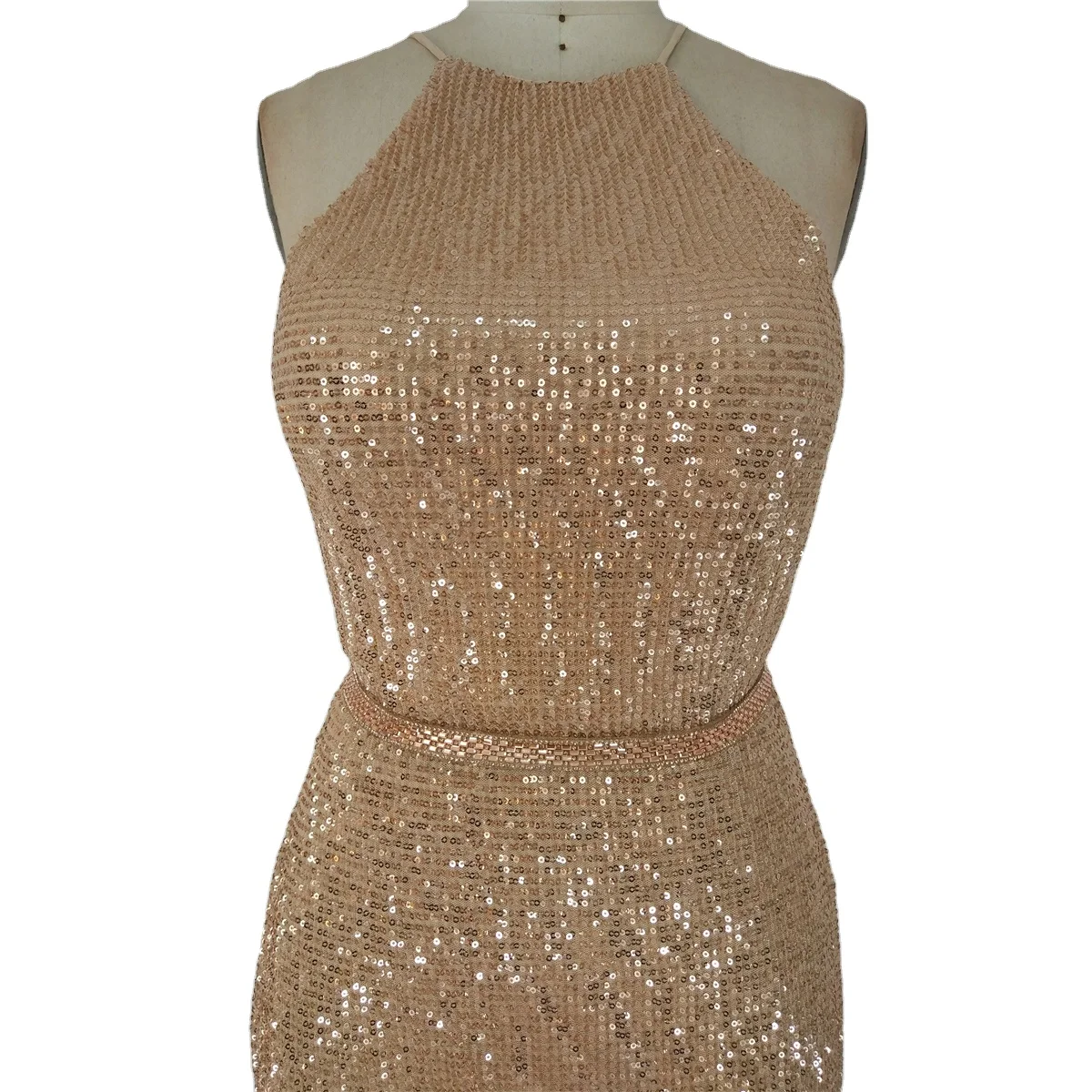 _20190912110348.jpgNew design Mexican style halter pleated sequin fabric ladies evening dress for party