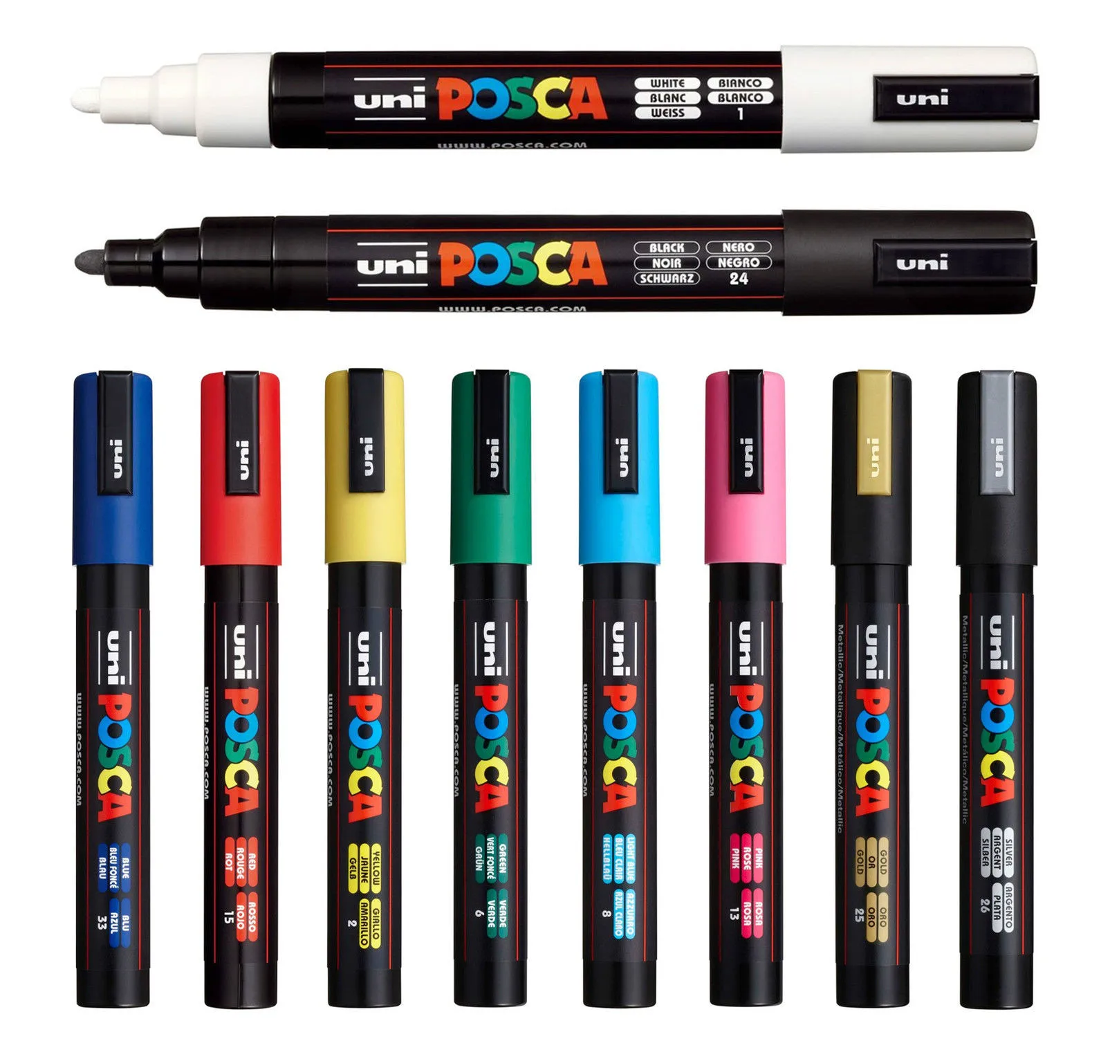 
UNI POSCA Marker Pen Set POP Poster Advertising Graffiti Pen PC 1M PC 3M PC 5M PC 8K PC 17K UNI POSCA Oily Paint Pen  (62588119745)