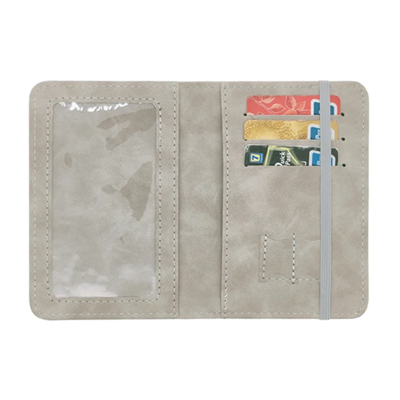 

Qualisub Hot selling PU leather Sublimation Passport Cover Multiple function Card holder blanks for sublimation