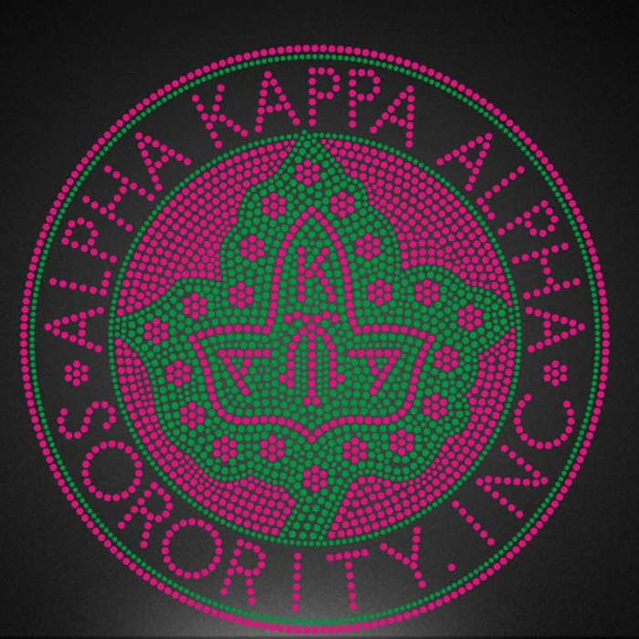 

Sorority Alpha Kappas AKA Rhinestone Transfer Iron On Crystal Motif, As demands