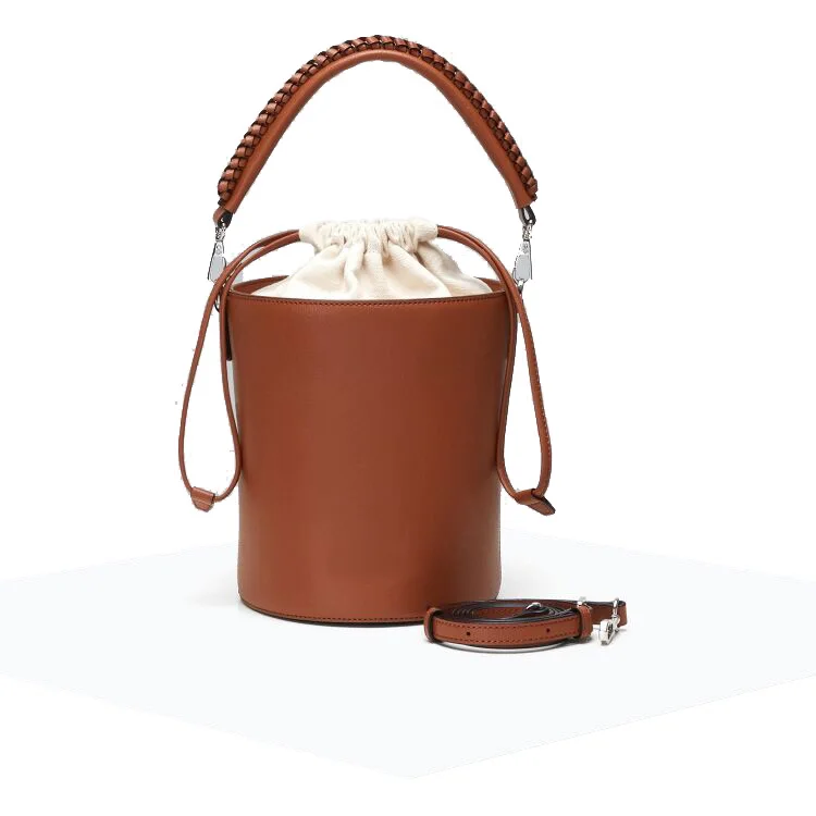 

Fashion top handle PU leather bucket bag wholesale luxury Women crossbody handbags