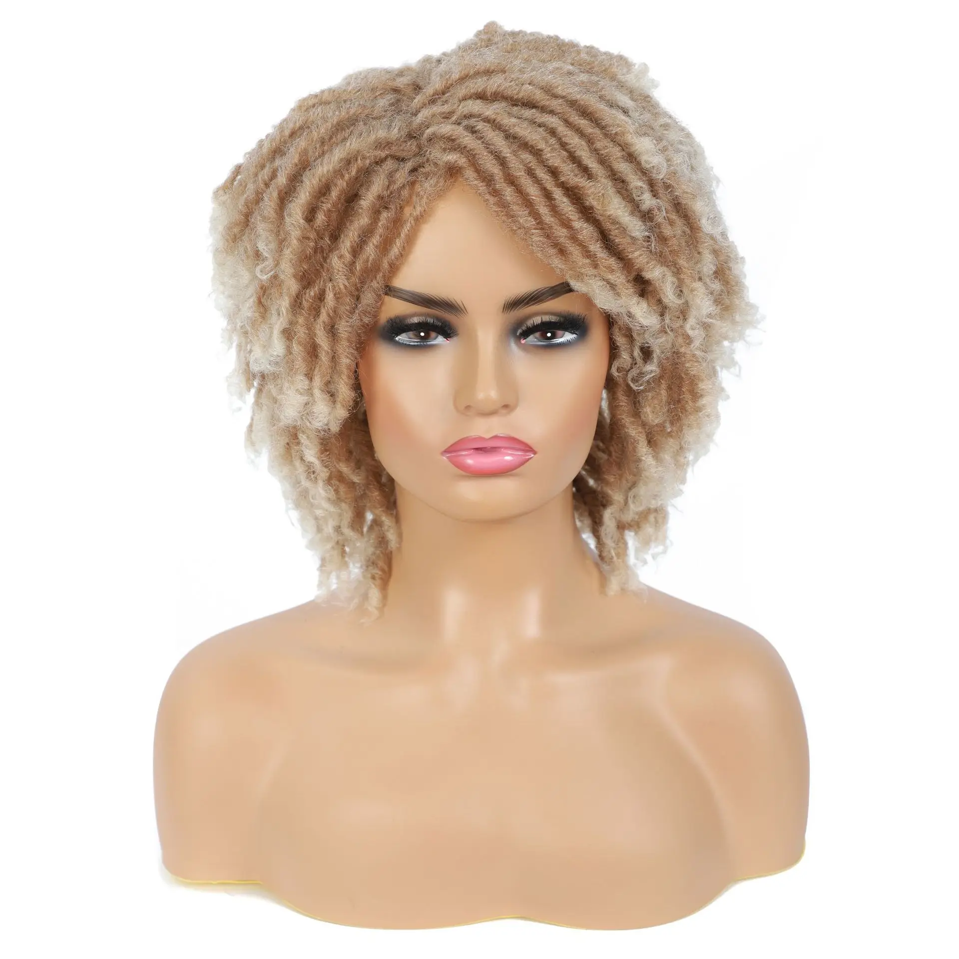 

African Braiding Hair Wig Machine Made Pixie Curly Extension Hair Products Custom Packaging Wigs Natural, Pic showed