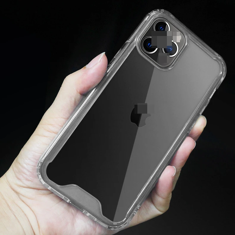 

High quality 1.5mm PC TPU XR XS Max phone case clear holders for iphone, Transparent