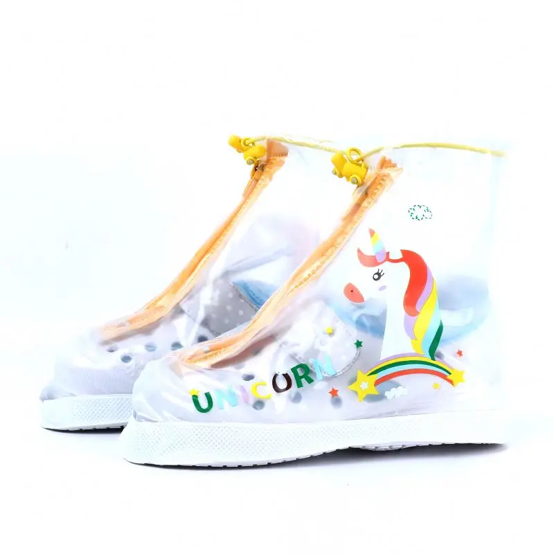 

2021 Comfortable and soft Children Cartoon Rain Boot PVC Rubber Rain Boots, Transparent