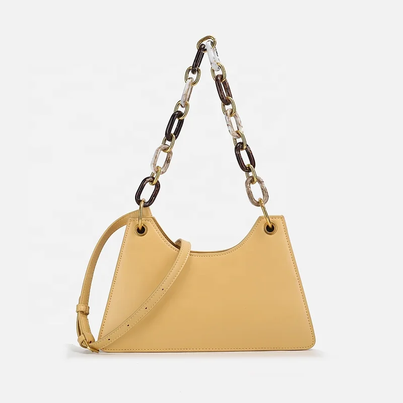 

New Retro advanced acrylic Chain Handbag fashion one shoulder messenger bag women's versatile temperament underarm bag 2021