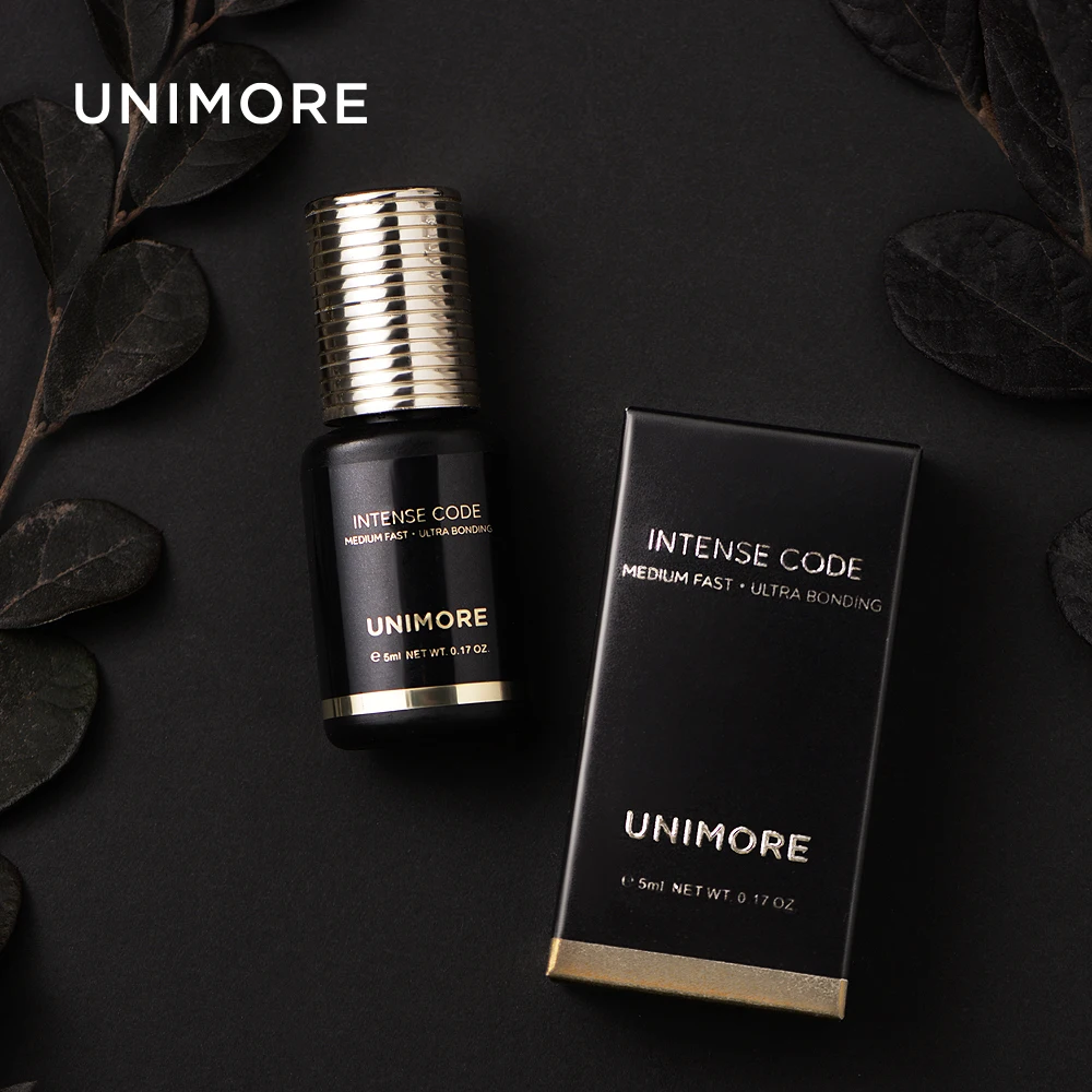 

Unimore Own Brand .05 Sec Black Professional Strong Hold Glue For Eyelash Extentions Private Label Custom Lash Extension Glue, Black color