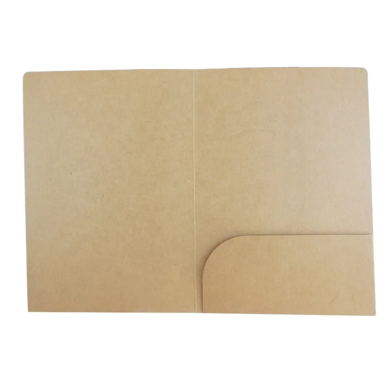 Low Price Strong 1 Pocket Personalized Plain Brown Paper File Folder