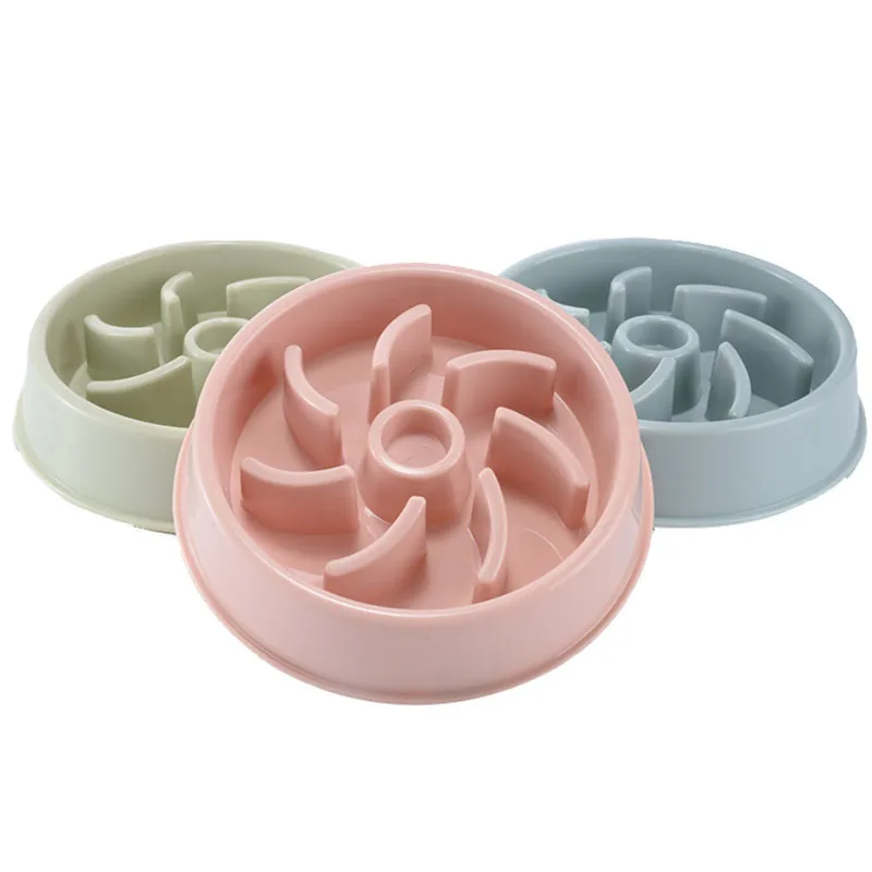 

Wholesale Slow Eating Feeder Dog Pet Feeder Dog Food Bowl Plastic Travel Outdoor Indoor Dog Pet Bowl, Pink,blue,green