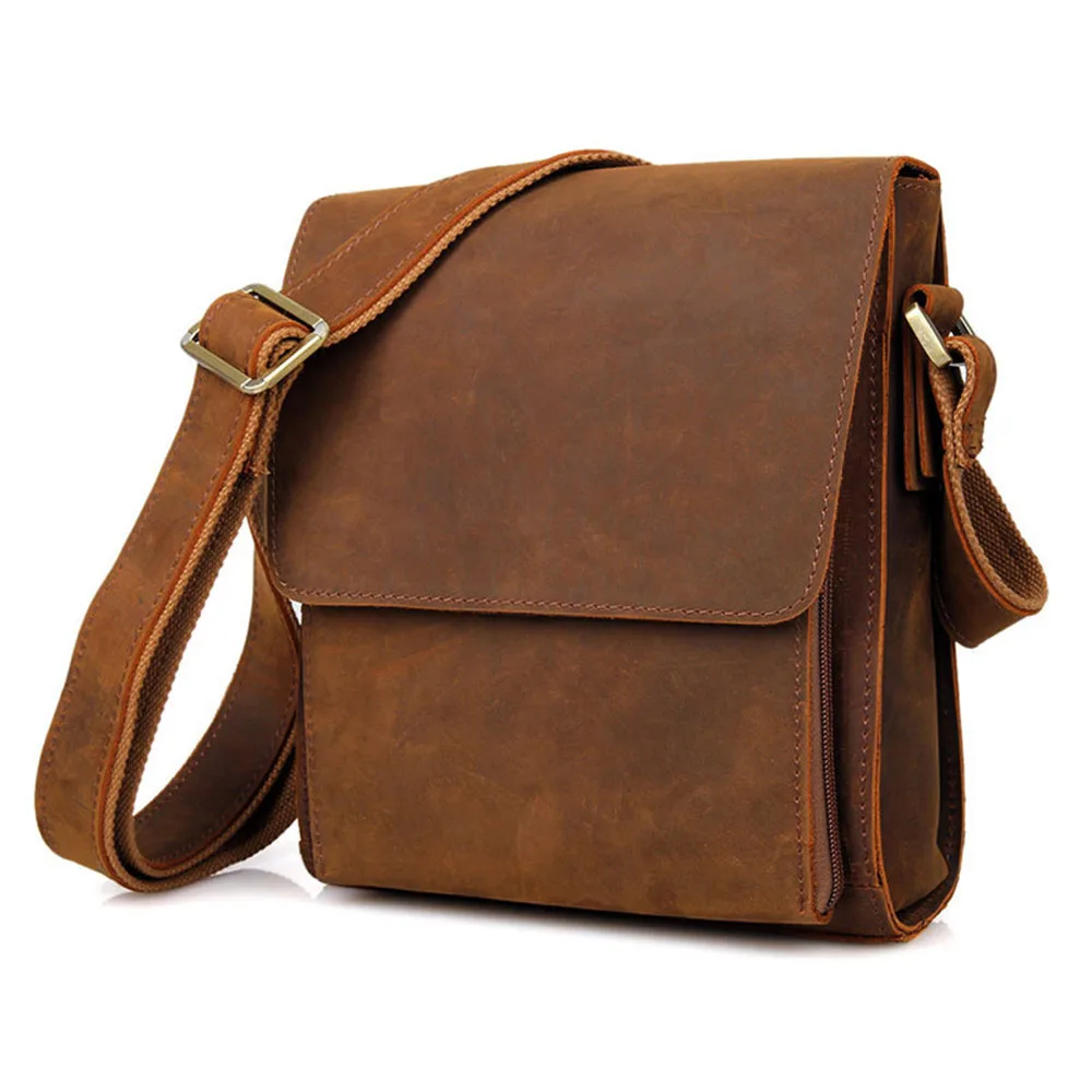 

New Leather Men's Messenger Bags Retro Shoulder Bag European And American Fashion Cowhide Messenger Bag
