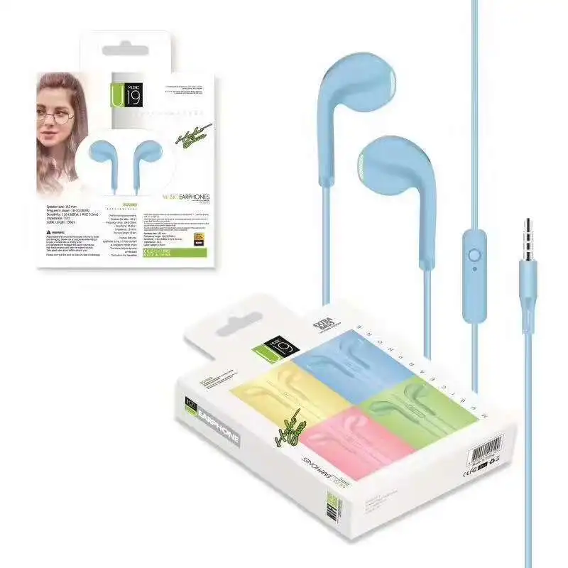 

HOT U19 Macaron 1.2m Universal Music Wired earphone & headphone