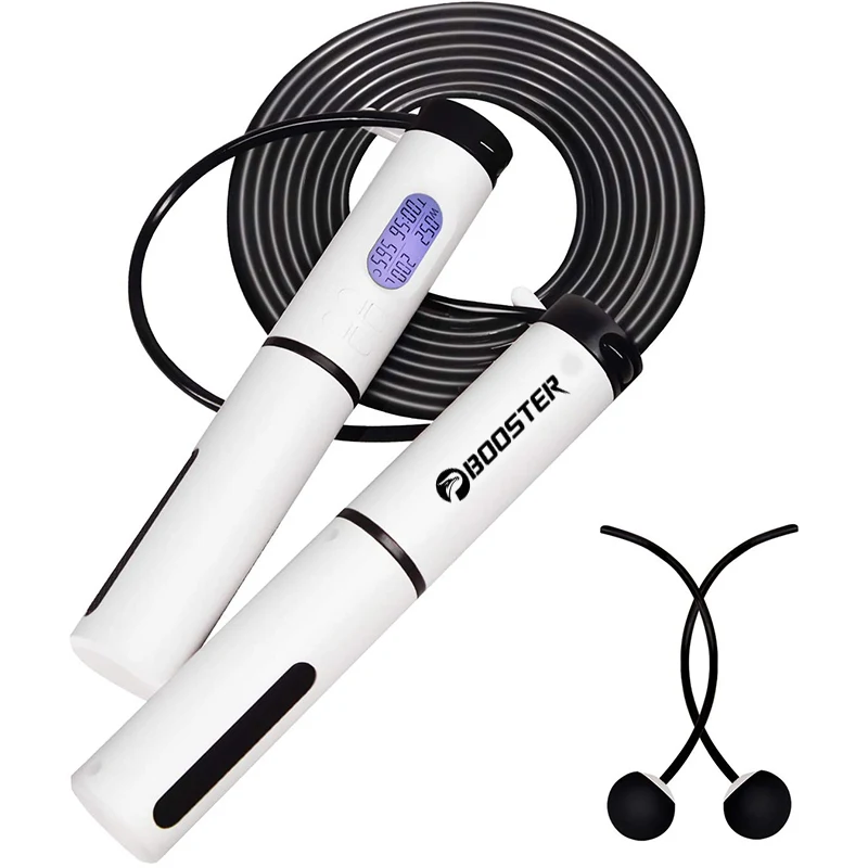 

led fitness sport smart skipping jump rope digital skipping jump rope with counter, Black