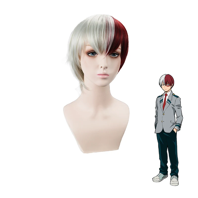

Funtoninght fast shipping My Hero Academia cosplay wigs Todoroki Shouto cosplay wigs for Halloween parties, Pic showed