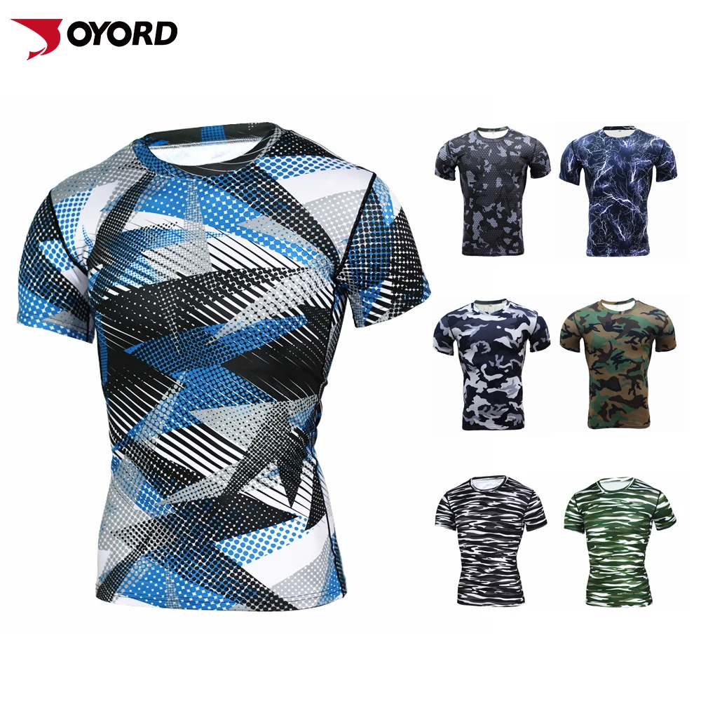 

Wholesale Men Rashguard Quick Dry Surf UV Protection Clothing Rash Guard Tight Beach Shirt Short Sleeve Custom Rash Guard, Customized color