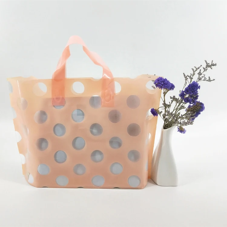 

Good price sales plastic shopping bag reusable die cut cup holder bag