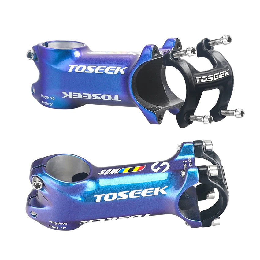 

Toseek 6/17degree fixie bike stem bicycle parts mountain road Integrant stem aluminum mtb bike stem