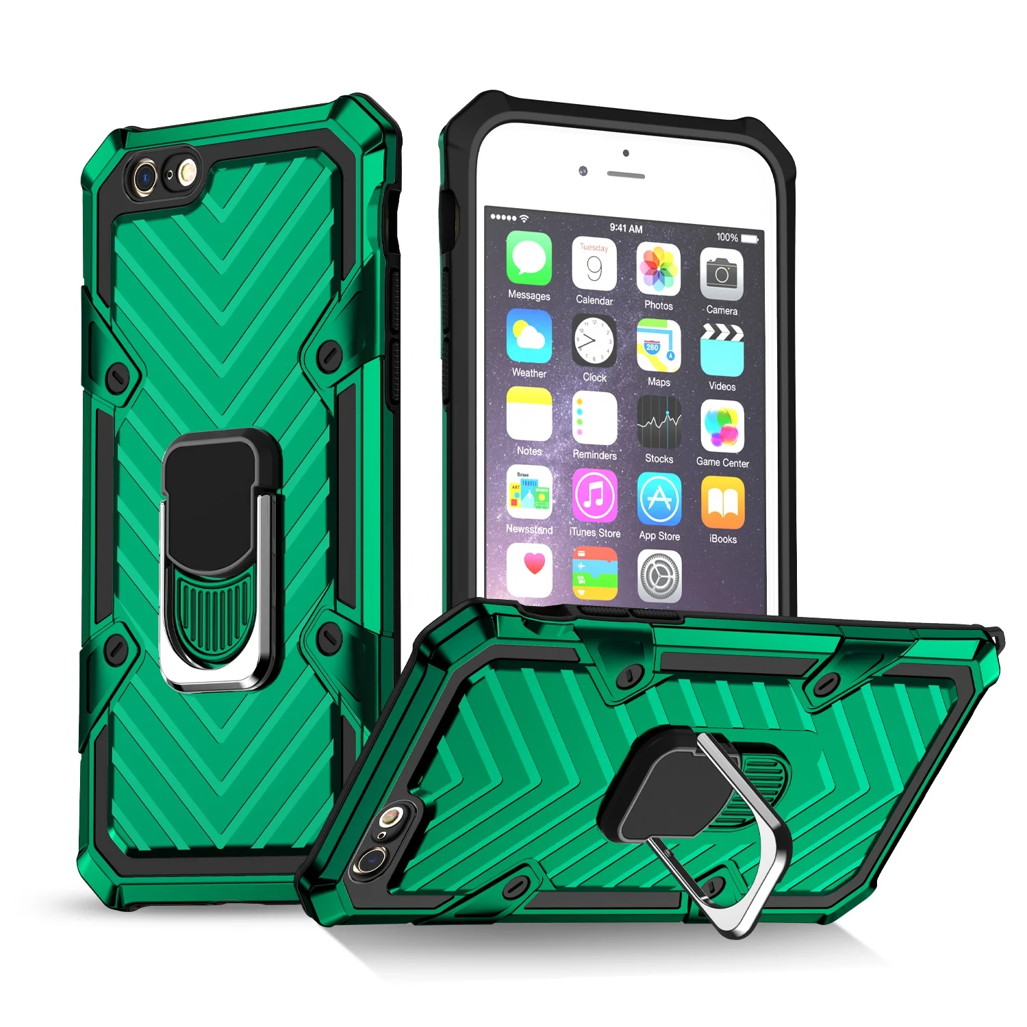

Factory price 2 in 1 shockproof military cover protective phone case for iPhone 6/6s/6 plus/7/8/se hybrid case, Black, red, rose gold, silver, army green, blue, green