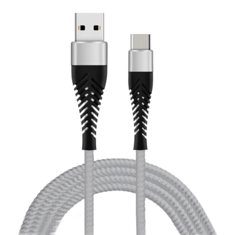 

usb type c cellphone data line and charging cable, Grey