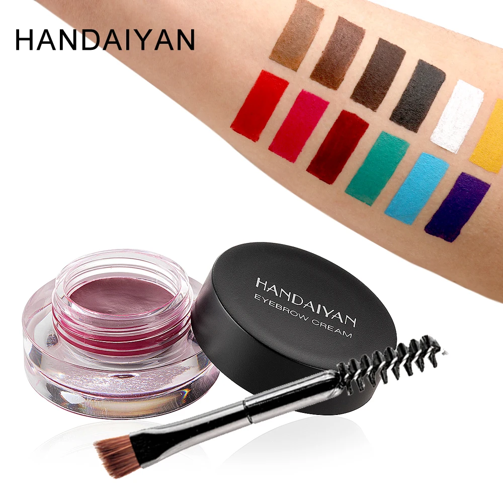 

handaiyan natural organic waterproof vegan wax palette gel eyebrow pomade private label