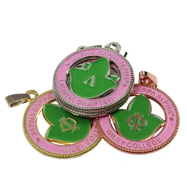 Fashion Design Custom Enamel Logo Metal Pendant Charms for Necklace